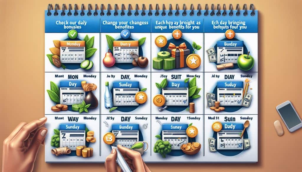 Bonusi koji se razlikuju po danima u tjednu Bonusi koji se razlikuju po danima u tjednu